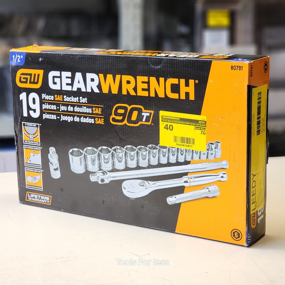 1/2 in Drive 6-Point Standard SAE Ratchet and Socket 1/2 in Drive 6-Point Standard SAE Ratchet and Socket